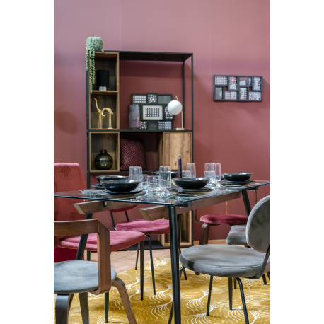 VIDRE - Table Repas Rectangulaire 160cm Plateau Verre -  -  Meubles, Salons, Literie